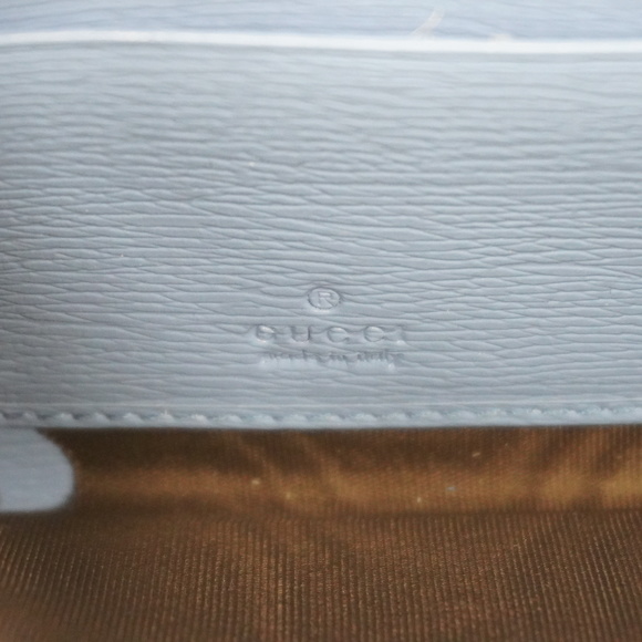 Auth Gucci Long Wallet Sylvie 476083 Leather Blue - Picture 4 of 6